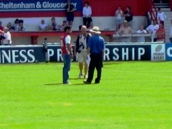 Tezza on the pitch